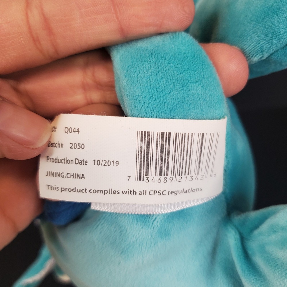 Squishmallows Laying Dragon Tatiana Plush Teal Blue Stackable Cuddle Hug Me 13" - Picture 8 of 10